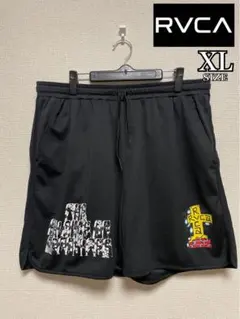 ★XLサイズ★ RVCA ルーカ ハーフパンツ 黒 メッシュ デカロゴのサムネイル