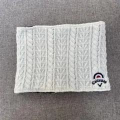 ★Callaway レディースネックウォーマー★白ニット★数回使用