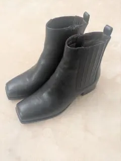 【美品】ALPHA CUBIC ブラック ショートブーツ