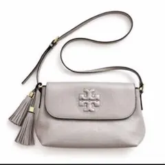 美品 Tory Burch トリーバーチ レザーショルダーバッグ グレージュ