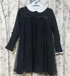 黒い長袖ワンピース＆ブラウス 130cm女の子