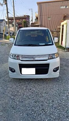 スズキ ワゴンR 　スティングレー ホワイト 8万台　車検付プッシュスタートのサムネイル