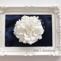 ピュアホワイト　シンプルパールコサージュ　卒業式　卒園式　入学式　入園式　結婚式
