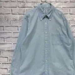 ブルックスブラザーズ長袖シャツ！ブルーM 904
