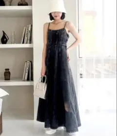 Heather ヘザーデニムフレアキャミワンピースのサムネイル