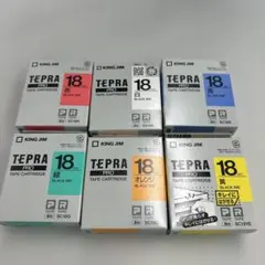 KING JIM テプラPRO テープカートリッジ 18mm 6本セットのサムネイル