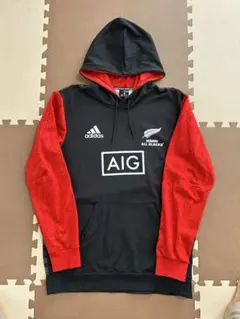Māori All Blacks パーカー adidas 黒/赤　4XL