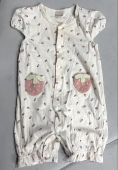 プティマイン 50-70 カバーオール 新生児いちご 2WAYオール