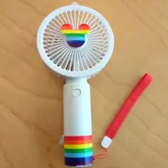 ディズニーランド購入 ミッキーマウスハンディファン レインボー