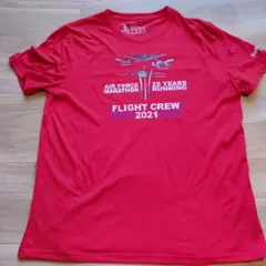 2021 エアフォースマラソン FLIGHT CREW 限定Tシャツ L 赤のサムネイル