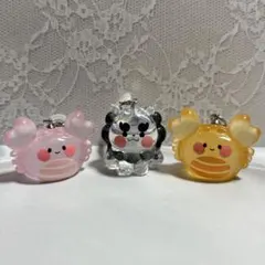 かに シーサー めじるしチャーム 3点セット
