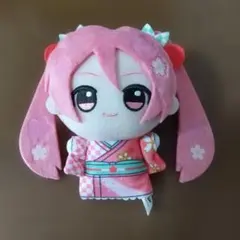 桜ミク ぬいぐるみ 着物 マスコット