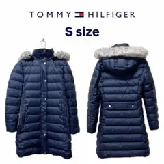 【TOMMY HILFIGER】ロングダウンジャケット（ネイビー/S）【美品】