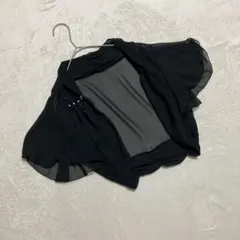 サイレントマジョリティー ＊ パール付シフォンボレロ 黒 7AR 結婚式