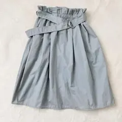 美品✨ロペピクニック　くすみブルー　フレアスカート ベルト付き