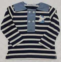 美品♡ファミリア　ボーダー　マリン　ロンT 90