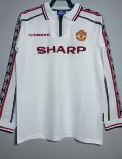 長袖 マンチェスター・ユナイテッド 復古98-00 HOME #7BECKHAM 高品質 2腕章付 ユニフォーム ユニフォーム 番号名前変更無料S/M/L/XL マンチェスターユナイテッド 98-00ホーム ユニフォーム ベッカム-87