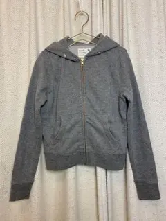 【訳あり】earth music&ecology ラメ入りパーカー グレー S
