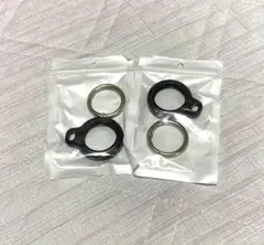 ✴️AirTagケース 2個セット エアタグ クリア 紫 子供 防犯 忘れ物