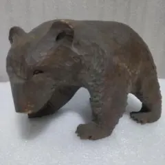 アンティーク 熊の彫り物茶