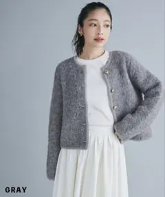 【新品】BASEMENT online MAAYAデザイン ニットジャケットのサムネイル