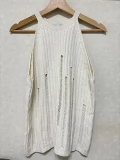 ZARA ホワイト ノースリーブ Mサイズ