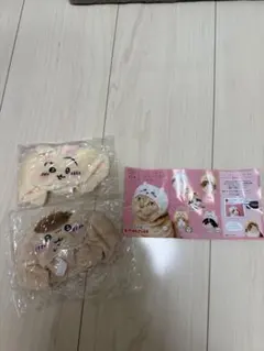 ちいかわ　ねこのかぶりもの うさぎ、くりまんじゅう　ステッカー付き