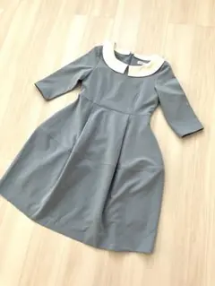 フルール　丸襟　Fleurワンピース 七分袖　RooRoombyfleur