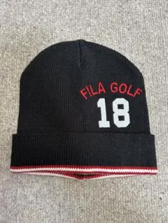 FILA GOLF ニット帽 18 フィラ ブラック 黒