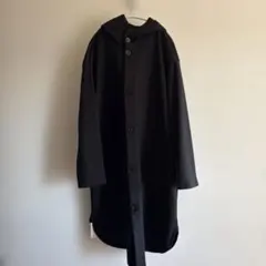 フード付き黒ロングコート　新品未使用