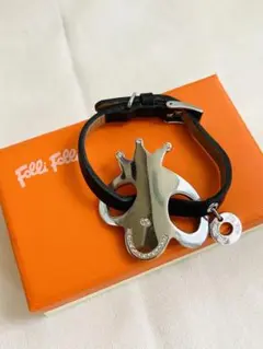 folli follie メタルスカル2wayレザーブレスレット
