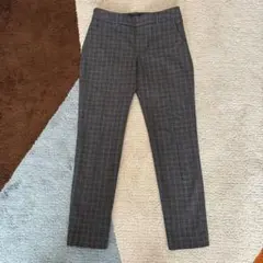 green label relaxing チェック パンツ 38 グレー