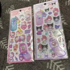 平成はっぴーフォン　サンリオ　マイメロディ　クロミ　ハローキティ　シール