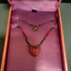 ANNA SUI ハート型ネックレス2本セット