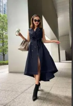 【新品】sheller シェリエ　サイドオープンフラワーワンピース　ワンピース 花柄 リングレース襟 シフォン ワンピース Prima Scherrer 全3色