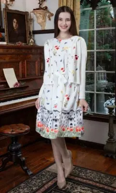 Sale　スーパービューティー春夏カタログ掲載ワンピース　白44(XL)新品