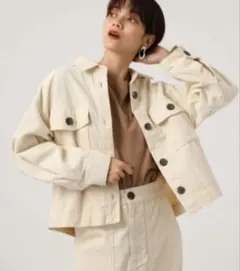 【最終値下げ】AZUL BY MOUSSY コーデュロイジャケット　オフホワイト