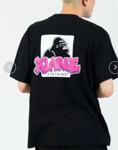 XLARGE ゴリラブラックプリント Tシャツ ブラックLサイズ