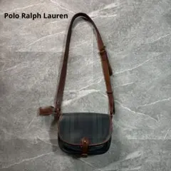 Polo Ralph Lauren レザー ショルダーバッグ ブラックウォッチ