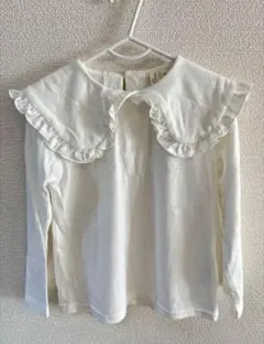 サマンサモスモス　フリル付き襟の長袖カットソー 110