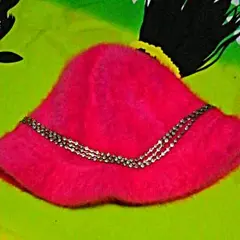 ラビット、ファー、帽子、ハット、ピンク