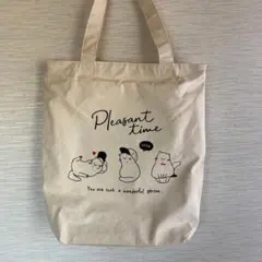 【値下げしました】 猫イラストトートバッグ