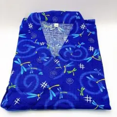 新品未使用　甚平　120cm ブルー　青　男の子　トンボ柄　夏祭り　浴衣