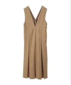 martinique キャメル　プリーツジャンバースカート