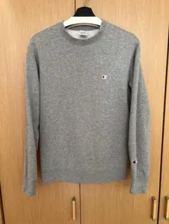 Champion グレー クルーネック トレーナー 無地 裏起毛サイズL