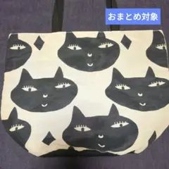 ●ドでか●大きな顔の猫柄バケツ型エコバッグ