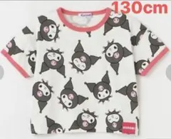 Kuromi 総柄半袖Tシャツ 130cm ホワイトのサムネイル