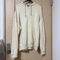 古着　クリーム フード付きパーカー　コムサイズム　Mサイズ