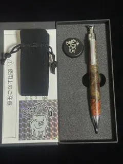 こぶた工房 シャープペンシル 極上花梨瘤 青赤0.5mm