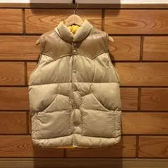 Antibal ダウンベスト ベージュ×イエロー サイズL